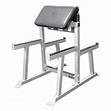 Valor Fitness Standing Preacher Curl Bench Station for Bicep Arm Curling - Barbell Machine for Upper Body Strength Training -CB-5