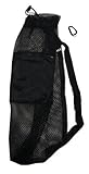 101SNORKEL Mesh Drawstring Aquatic Snorkel Swim Snorkel Sport Bag with Black Zip Pocket