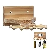 WEICIM Tie Rack Wall Hanging, Unique Windmill Shape, Made of Handmade Pine Wood, with 12 Individual Belt Racks, Perfect for Placing Necklaces, Masks, Bow Ties, Keys