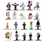 Jada Toys Minecraft Dungeons Nano Metalfigs 1.65' Die-cast Collectible Figures 20-Pack Wave 4, Toys for Kids and Adults Silver