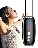 Portbale Air Purifier,AirKitty Personal Air Purifier Necklace,Mini Size,100% No Static Shock,for Flight,Office,Bedroom and Travel,Outdoor(A10S Black)