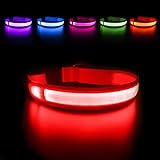 MASBRILL LED Dog Collar,Light Up Dog Collars Rechargeable Waterproof Night Walking Glow Dog Collar for Small Medium Large Dogs