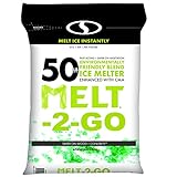 Amazon Exclusive, Snow Joe Melt-2-Go, Ice and Snow Melt, Fast Acting CMA Blended Ice Melter, Effective at Sub Zero -10 Degree Temperature, 50-Pound Bag , Packaging may vary