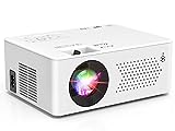 PURSHE Mini Bluetooth Projector 9500 Lumens, Full HD 1080P Supported Portable Outdoor Movie Projector for iOS, Android, Windows, Compatible with TV Stick/HDMI/Smartphone/PS4/USB [Remote Included]