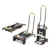 COSCO Shifter Multi-Position Folding Hand Truck and Cart, Green