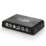 Hdiwousp HDMI to 1080P Component Video (YPbPr) Scaler Converter Adapter with Coaxial Audio Output + R / L Audio Support Windows 10,Black