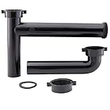 RecPro RV Kitchen Sink Drain Assembly | For Double Bowl Sinks | 1-1/2' Continuous Waste Kit |