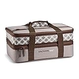 Rachael Ray Expandable Insulated Casserole Carrier with Dish Storage, Hot Cold Food Carrier, Delivery Bag, Insulated Food Bag, Casserole Carrier Bag Insulated, Casserole Carriers for Hot or Cold Food