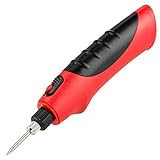 Tooluxe 40420L Cordless Soldering Iron, Battery-Powered Solder Iron and Wireless Welding Pen with Built-In LED Spotlight, Heats up to 1050°F