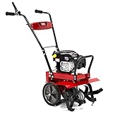 Toro Full Size Front Tine Tiller, 163cc Briggs & Stratton 4-Cycle Engine, Adjustable Tilling Width Up to 21', Variable Wheel Settings, Model Number: 58602