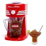 Nostalgia Coca-Cola Frozen Drink Maker and Margarita Machine for Home - 40-Ounce Slushy Maker with Stainless Steel Flow Spout - Easy to Clean and Double Insulated - Red