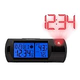 La Crosse Technology 616-143 Projection Alarm Clock with Backlight with in/Out Temp, 7.09' L x 2.87' H, Black