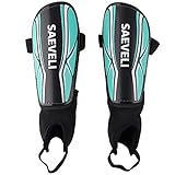 Saeveli Soccer Shin Guards for Toddlers Kids Youth - Lightweight and Durable Shin Pads with Ankle Protection for Kids 2-14 Years Old Boys and Girls (S, Black)