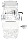 HOME-X Hand-Crank Ice Crusher, Ice-Maker Machine, Clear Ice Crusher for Home Use 9 1/2' L x 5' W