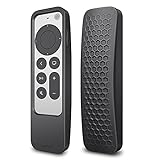 Fintie 2-in-1 Protective Case for 2021 2022 Apple TV Siri Remote and Apple AirTag - Lightweight Anti Slip Shockproof Cover for Apple TV 4K / HD Siri Remote Controller (2nd Gen / 3rd Gen), Black
