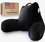 Reading Pillow Sitting Up in Bed Backrest Support Large Adult Back Wedge for Watching TV Bedrest Gerd Heartburn Recovery Snoring Made in The USA 100% Memory Foam w/Removable Washable Cover
