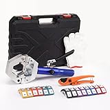 REDLOONG hydraulic hose crimper ac crimping tool machine with dies Handheld Hydraulic Hose Crimping Tool Hydra-Krimp 71500 Manual A/C Hose Crimper Kit Air Conditioning Repaire (71500 Blue)