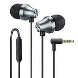iRAG A101 Wired Earbuds Headphones for School Noise Isolating in-Ear Earphones with Microphone Remote with 3.5mm Plug in Audio Jack (Gun Metal)