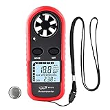 Wintact Handheld Anemometer Small Digital Vane Wind Speed Meter Gauge, Pocket Air Flow Velocity Tester with Measuring Wind Temperature 14℉ to 113℉ for House HVAC Duct Outdoor Kite Boat Sailing Surfing
