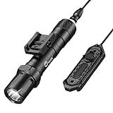 CVLIFE 2000 Lumens Tactical Flashlight for Picatinny Rail, Picatinny Rifle Flashlight with Strobe Modes, Rechargeable Tactical Light with Pressure Remote Switch
