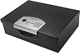 Portable Top Open Security Desk Drawer Safe Keypad Lock Box 17.5 in x 12.5 in x 5 in