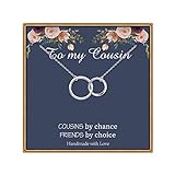 IEFLIFE Cousin Gifts, Infinity Circles Necklace Cousin Gifts for Women Cousin Necklaces Cousin Birthday Gifts Best Cousin Gifts