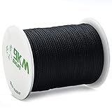 9KM DWLIFE Black Kevlar Cord, High Tensile Strength, Flame Resistant, Braided Fishing Line, Wind Chime String, Kite Line, Camping, Model Rocket, Outdoor Survival Strong String (1000lb 3mm 100Ft)