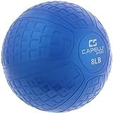 Capelli Sport Exercise Slam Ball, Textured Inflatable PVC Fitness Slam Ball, Blue, 7.5 Inch Diameter, 8 lbs