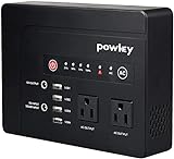 200Watt Portable Power Bank with AC Outlet, Powkey 146Wh Rechargeable Backup Lithium Battery, 110V Pure Sine Wave AC Outlet for Outdoor RV Trip Travel Home Office Emergency