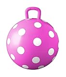 Hedstrom , Kid's Pink Polka Dot Hopper Ballride-on Toy, Bouncy Hopping Ball with Handle - 15 Inch