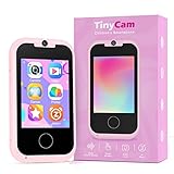 Prysyedawn Kids Smart Phone for Girls, Christmas Birthday Gifts for Girls Age 3-6, MP3 Music Player with Dual Camera, Toddler Touchscreen Phone Learning Toy for 3 4 5 6 Year Old Girl with SD Card-Pink