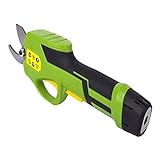SereneLife PSPR170 Pruner Metal 7.2v Lithium-ion Rechargeable Battery Powered Electric Pruning Shears Garden Trimmer Hand Held Cordless Tree Branch Cutter w/Safety Switch, Green
