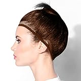 4 Pieces Women Ride Hair Net No Knot Hair Net Hair Cap Weaving Caps Wig Caps for Long and Short Hair(Black,Brown)