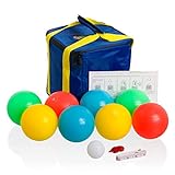 Playaboule 4 Color Competion 107mm Balls Multi Func Glow in The Dark LED Day Night Lighted Bocce Ball Sets