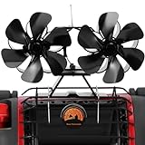 Miaton Wood Stove Fan Buddy Heater Fan Attachment for Mr. Heater(Compatible Big Buddy), Heat Powered Fan Thermal Fan Thermoelectric Fan for Outdoor Hunting/Camping/Ice Fishing Tent Propane Heater
