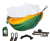 Ryno Tuff X-Large 2 Person Camping Hammock with Mosquito Net - Compact Double Hammock with Bug Net, Pocket, Tree Straps & Heavy Duty Carabiners - Parachute Grade Nylon Can Hold Over 600lbs of Weight
