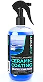 Boat Cleaner Wax - Ceramic Sio2 Sealant & Boat Ceramic Coating Spray, Exterior Boat Cleaner - Water Spot Remover, Boat UV Protectant Spray & Marine Wax for Boats to get a Glossy Shine - AquaDoc 16oz