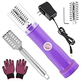 MXBAOHENG Electric Fish Scaler Remover 120W 2000mAh Cordless Fish Scale Scraper Cleaner Rechargeable (Purple)