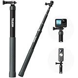 Selfie Stick Long Pole Invisible for GoPro Insta360 (120cm/47.2in), Carbon Fiber Waterproof Extension Monopod for Go Pro Max 12 11 10 9 8 7 Insta 360 X3 GO3 Ace Pro DJI Action 4 Pocket 3 Accessories