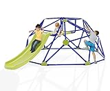 NUNU LAB 8 FT Climbing Dome with Slide, Suitable for Indoor & Outdoor for Toddlers 3-8 Weight Capability 330LBS, Anti-Rust and UV-Resistant Steel, Easy Assembly Jungle Gym