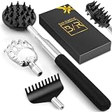 TUKUOS Telescoping Back Scratcher with 3Pcs Detachable Scratching Heads, Back Scratcher for Men/Women,Dual Sides Scratcher/Bear Claw/Rake Scratcher Fathers Day Dad Gifts for Men Husband