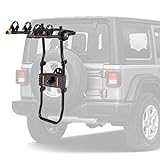 Kanruis 2-Bike Spare Tire Rack Bicycle Carrier Adjustable Bolt-on Spare Tire Heavy Duty Rack 75lbs Capacity for Jeep Off-Road Car