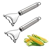 Magic Corn Peeler, 2PCS Stainless Steel Corn Cob Peeler Corn Cob Stripper Corn Thresher with Premium Blades and Hand Protector for Kitchen Cooking