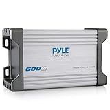 Pyle 2-Channel Marine Amplifier Receiver - Waterproof and Weatherproof Audio Subwoofer for Boat Stereo Speaker & Other Watercraft - 600 Watt Power, Wired RCA, AUX and MP3 Audio Input Cable - PLMRMP2A