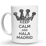 Makoroni - KEEP CALM AND HALA MADRID 6 oz Ceramic Espresso Shot Mug/Cup Design#2