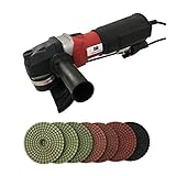 5' Variable Speed Wet Polisher with 5' Wet Polishing Pad Set (50-3000 Grit) and Rubber Backer