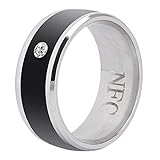 Smart Ring, No Charge and Depth Waterproof Universal Wear Smart Ring, Magic Wearable Device Universal Ring for Mobile Phone, NFC Smart Rings(size11)