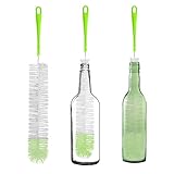 TISSA Long Bottle Cleaning Brush 18' Extra Long x 2.17' Extra Wide Brush for Washing Beer Wine Brewing Bottles Decanter, Water Bottle Brush Washer(1 Piece)
