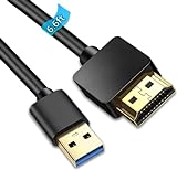 Ankky USB to HDMI Adapter Cable for Mac iOS Windows 10/8/7/Vista/XP, USB 3.0 to HDMI Male HD 1080P Monitor Display Audio Video Converter Cable Cord - 6.6FT