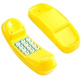 Toy Phone for Kids Swing Set Plastic Telephone Learning Education Phones Swing Set Accessories Outdoor for Kids (Yellow)